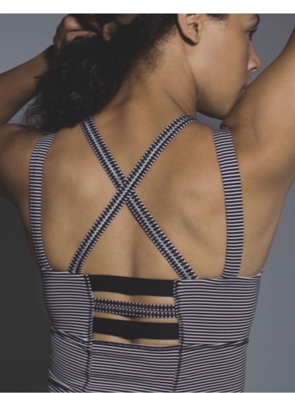 lululemon athletica happy strappy Striped Double-Strap Tank Sz 10 - Picture 2 of 7